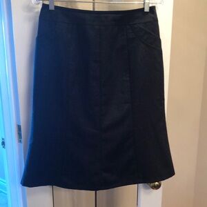 Vintage Charcoal Grey Wool Blend Skirt